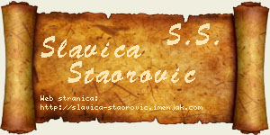 Slavica Staorović vizit kartica